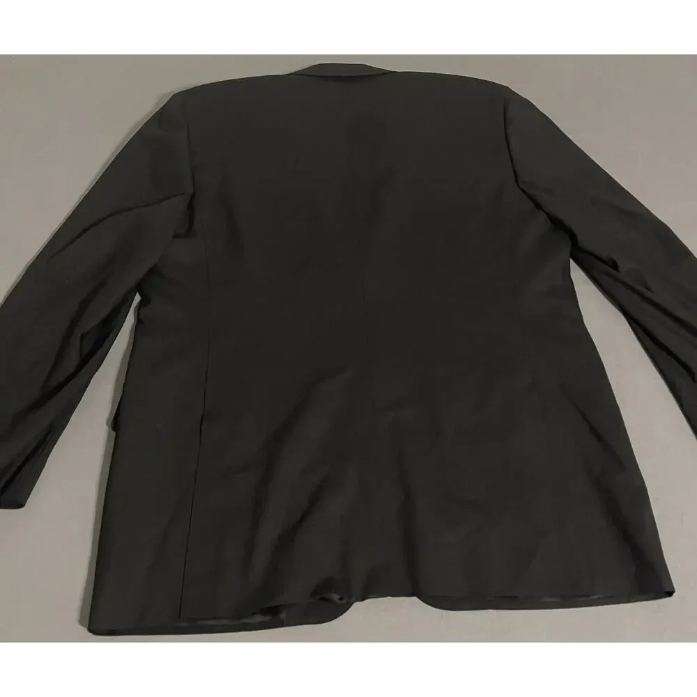 Canali Mens 40R Black Travel Water Resistant Blazer Sport Coat Italy